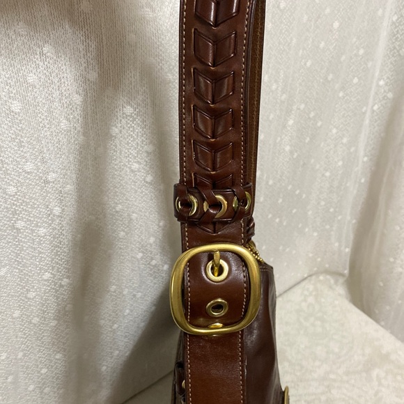 *SOLD*Coach Bleecker 65th Anniversary Jaquared Canvas Leather Shoulder Bag/Brown - Picture 14 of 17